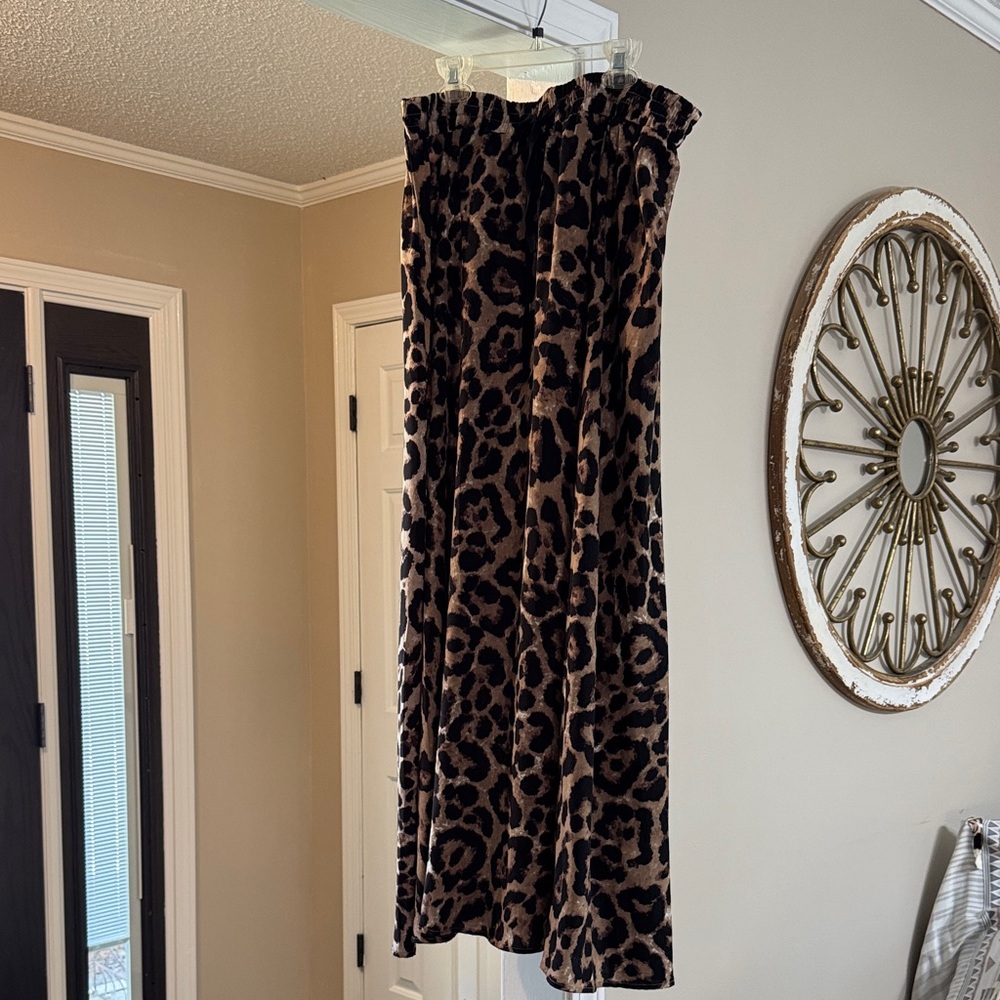 Leopard Print Maxi Skirt